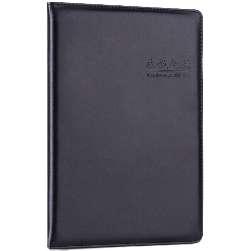 得力(deli)7949 会议记录本 皮面本/记事本 18K/82页 黑色 单本装