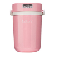 日本asvel超长保温饭盒多层便当盒1人不锈钢上班族便携粉色套装保温桶