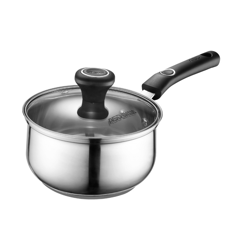 爱仕达(ASD)奶锅儿童婴儿辅食锅家用304不锈钢泡面锅煮锅牛奶锅汤锅小炖锅多功能燃气电磁迷你炉宝宝锅 NS16B1WG