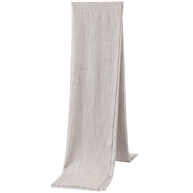 鄂尔多斯秋冬精纺纯绒色织披肩围脖围巾200X90 Q576W1001