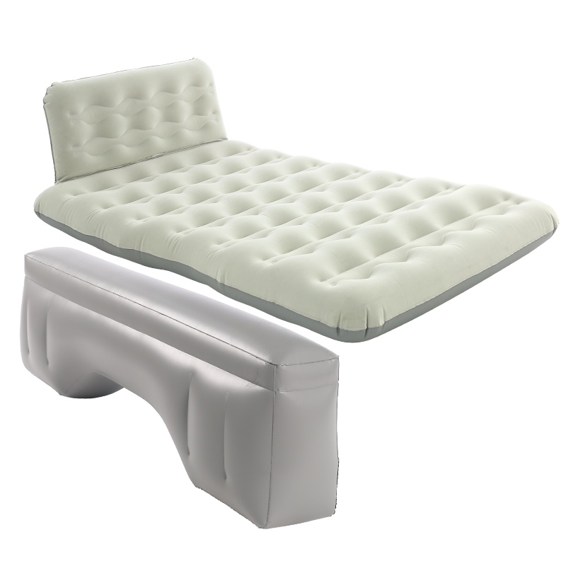 沿途车载充气床垫汽车后排座儿童床家用轿车SUV通用气垫床睡垫后座旅行车内睡觉床加大护挡米色