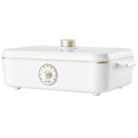 适盒A4BOX多功能料理锅烤肉电烤炉 网红小火锅烧烤蒸煮一体锅家用-料理锅正午白标配