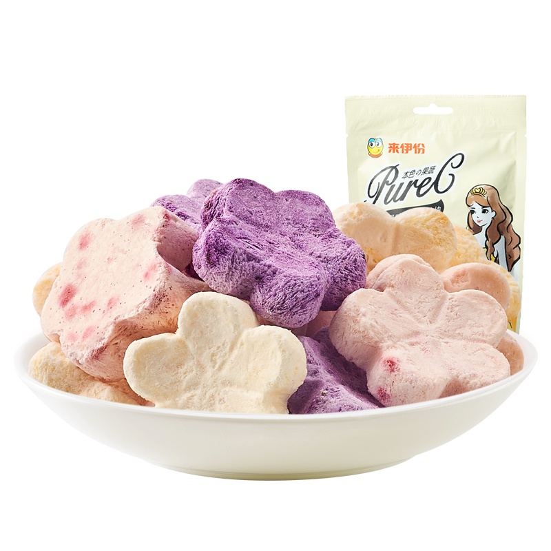 来伊份花型风味酸奶果粒块30g