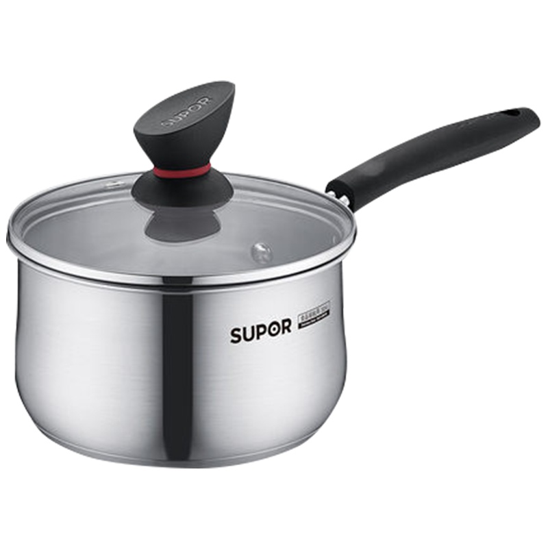 苏泊尔(SUPOR)奶锅加厚304不锈钢泡面锅宝宝婴儿辅食锅16cm多功能小汤锅