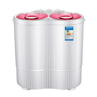 4.5公斤KG 双桶双筒双杠大容量半自动小洗衣机洗脱两用 4.5双桶UV杀菌+红色