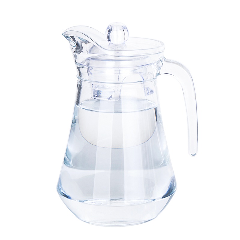 乐美雅无铅玻璃透明鸭嘴壶大容量家用冷水壶凉水壶果汁条子壶 家用泡茶壶八角壶