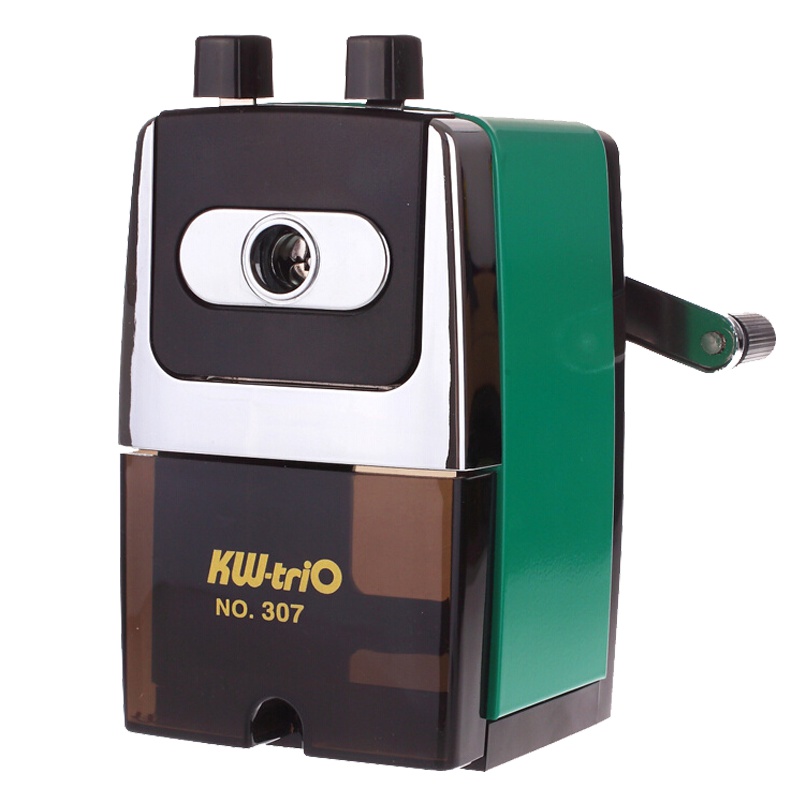 可得优(KW-triO)307A 削笔机 办公金属削笔机 学生卷笔刀 削笔器 手摇卷笔器 削笔刀 办公用品 颜色随机