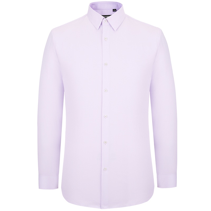 依文商场同款男士长袖衬衫商务正装棉衬衣男潮流一款两色