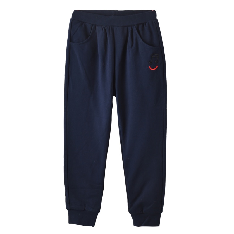 铅笔俱乐部童装2020秋冬新款女童针织长裤束脚大童儿童休闲裤刺绣