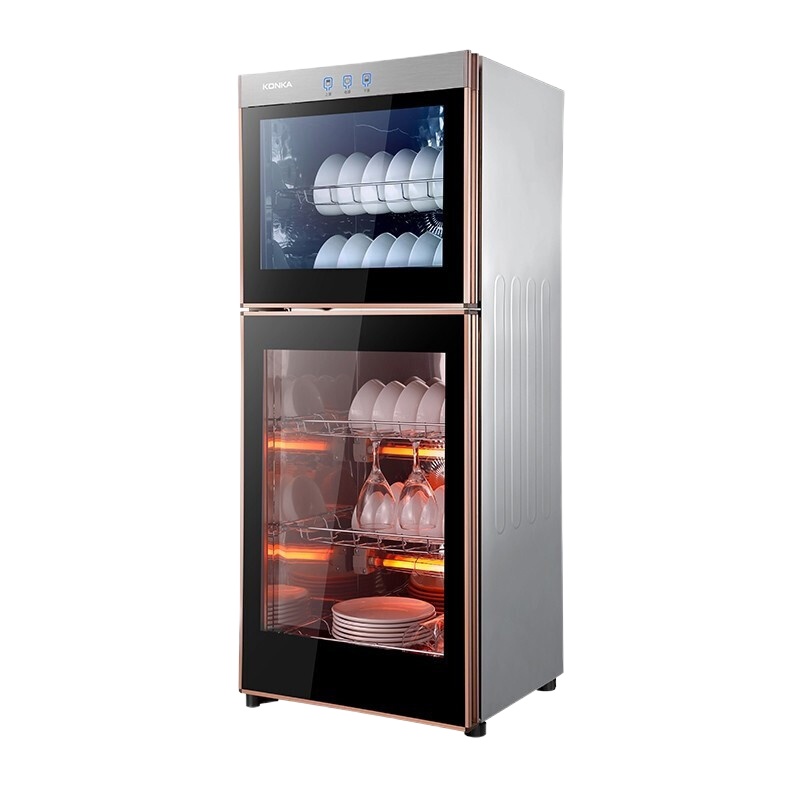 康佳 138型双门消毒柜家用迷你小型立式碗筷高温消毒碗柜大型台式商用厨房大容量消毒柜 餐具保洁柜 （100升）