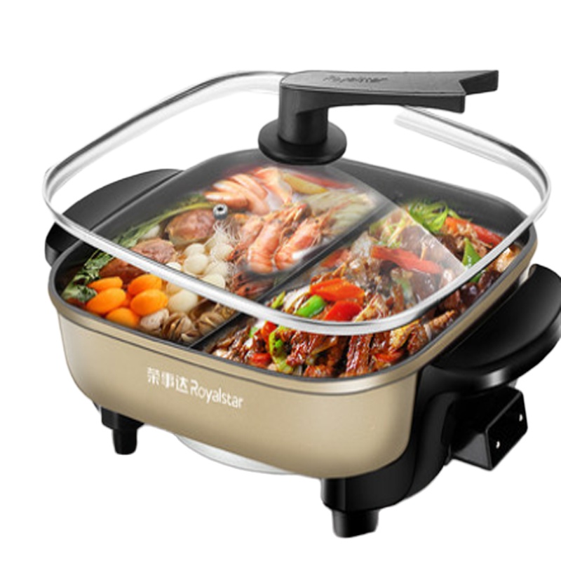 荣事达鸳鸯锅多功能5L大容量一体方锅家用