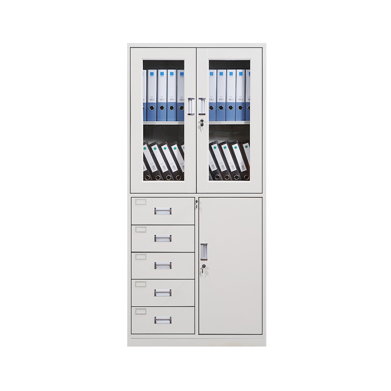 苏美特文件柜办公柜钢制铁皮柜资料柜档案柜储物柜偏五斗柜