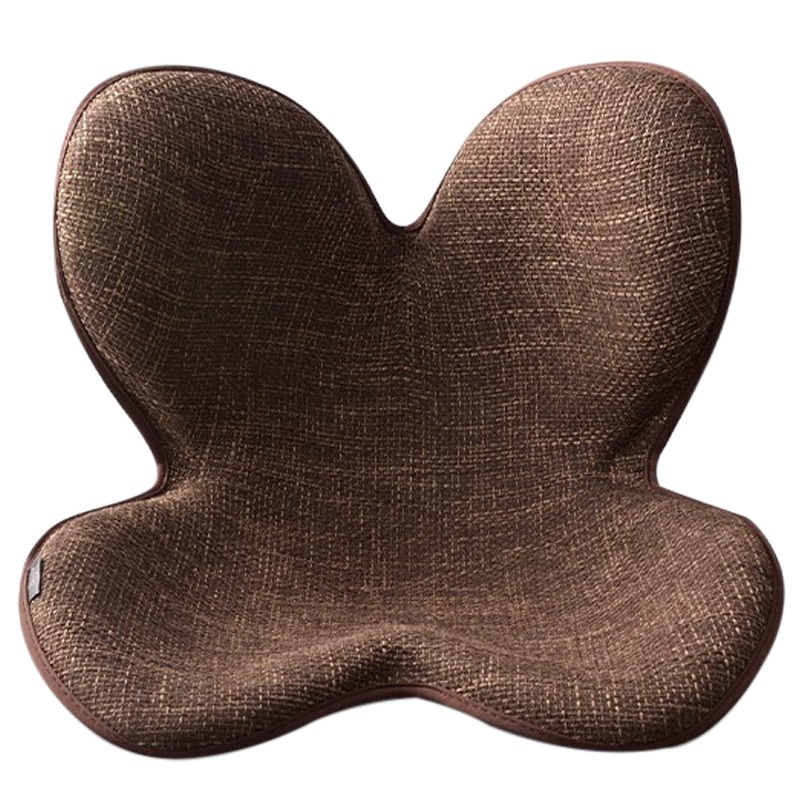 MTG日本 Style花瓣矫姿坐垫 矫正坐姿保护脊椎 美臀护腰久坐神器孕妇脊椎减压护腰防驼背美臀办公室家正品 (深棕色)
