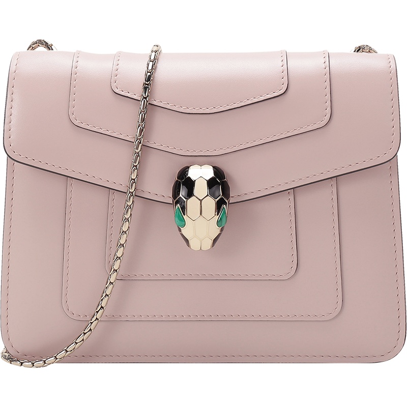 BVLGARI 宝格丽 女士 SERPENTI FOREVER系列牛皮蛇头扣手提单肩斜挎包 287017