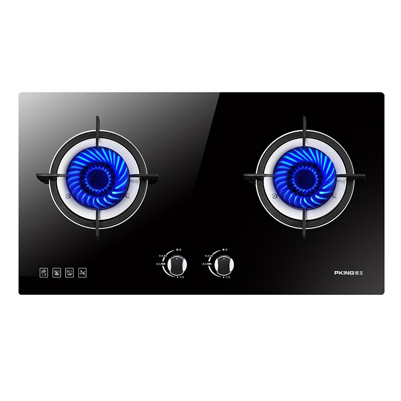 普王家用煤气灶双灶4.5KW大火力嵌入式燃气灶天然气灶节能猛火灶 台式双炉灶具
