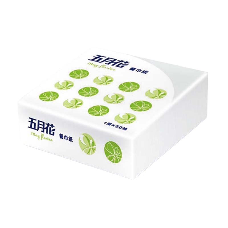 (DT)五月花 1层餐巾纸 230mm*230mm 50张*包*72包*箱 A161001(单位:箱)