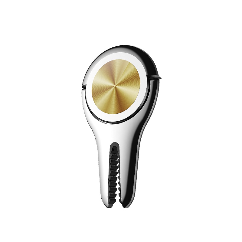 QC&T 新款手机支架卡扣式随影出风口指环车载支架汽车支架手机座手机座通用导航支架 第二代金色