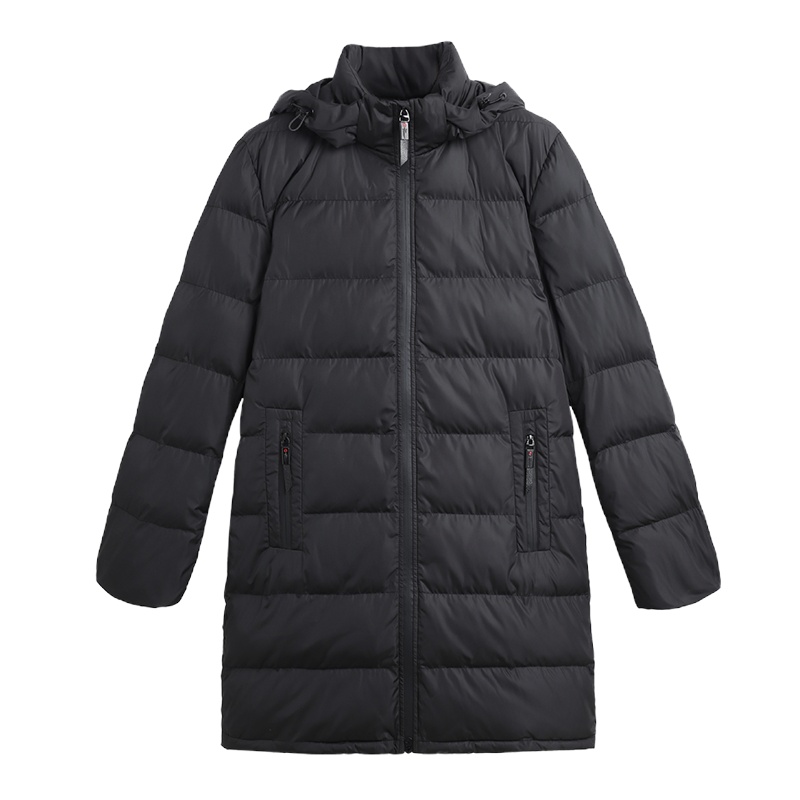 羽绒服 秋冬新款中长款秋羽绒 修身工作服黑色