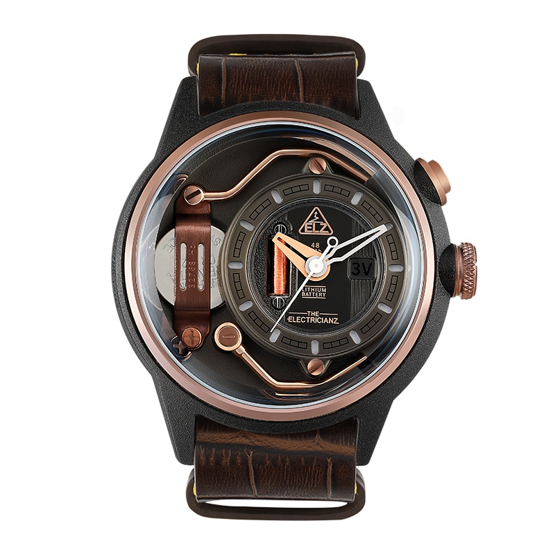 ELZ风靡ins手表 瑞表电工中性夜光NFC小众大表盘石英男士手表A1C/02-ELZ001