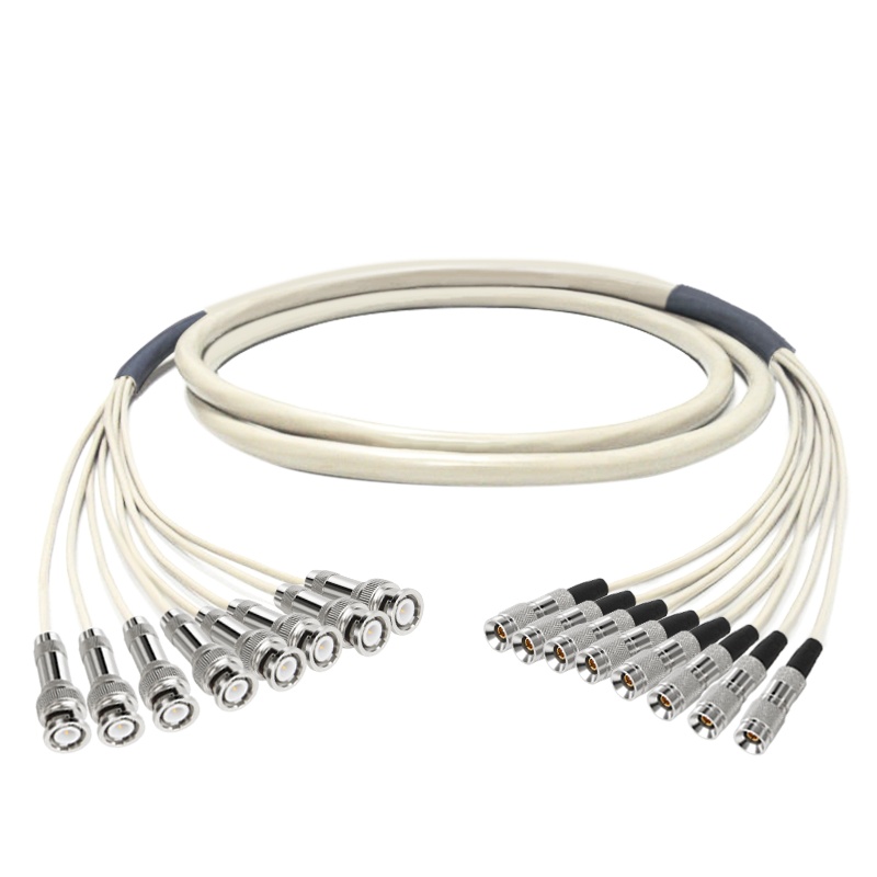 博扬 2M跳线BNC-CC4 2M兆E1接头成品跳线 syv75-2-1同轴电缆DDF转接跳线 8芯