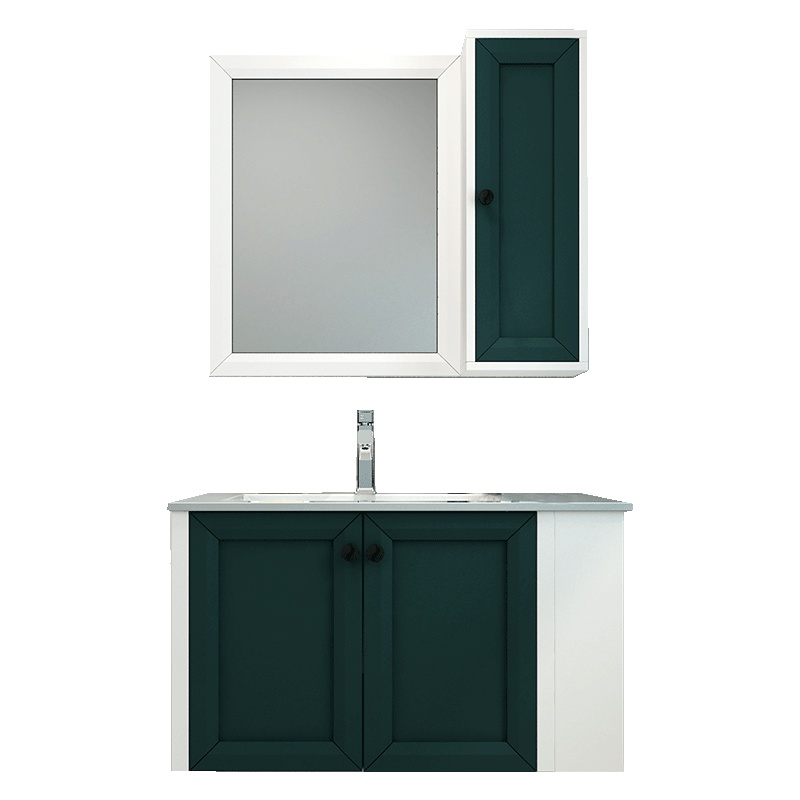 四季沐歌 现代简约浴室柜小户型卫生间洗漱台实木台盆洗手盆洗脸