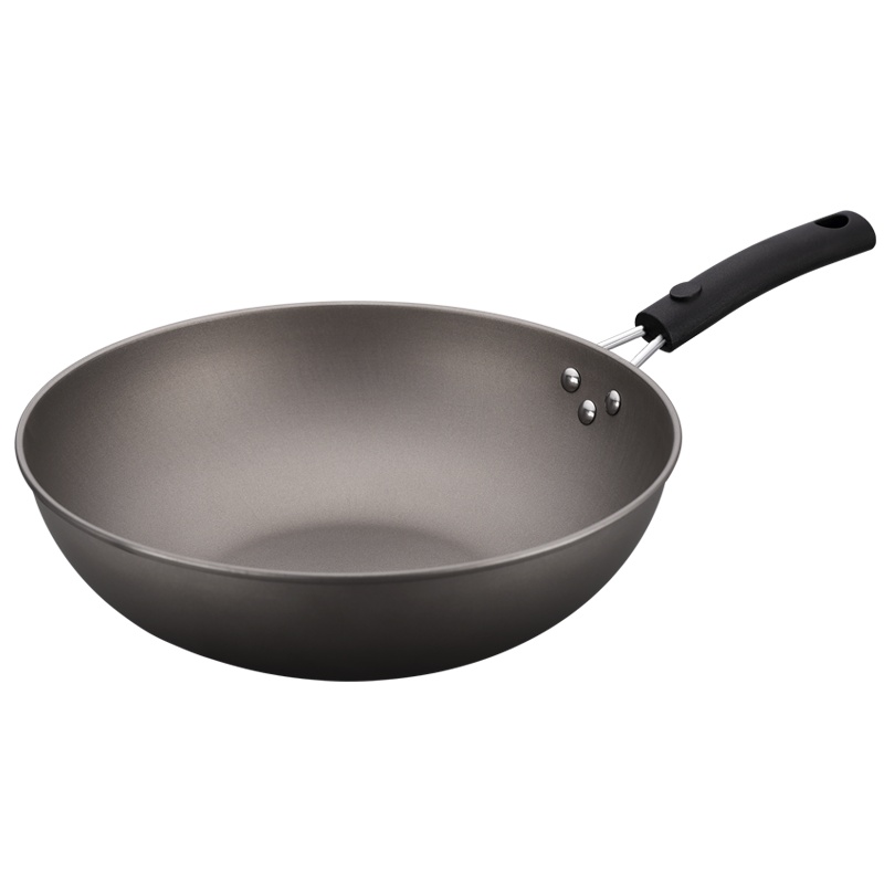 PFT-8034 摔不烂精品炒锅32CM(无盖)优质精铁基材 高温铸造 健康少油烟 导热快速 受热均匀