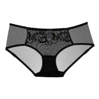 都市丽人精致蕾丝花卉刺绣性感轻薄舒适提臀中腰女士内裤2P8512