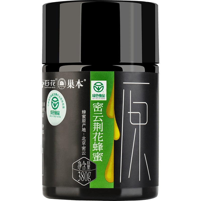 拍1发2]中华老字号百花牌蜂蜜380g 密云荆花蜂蜜
