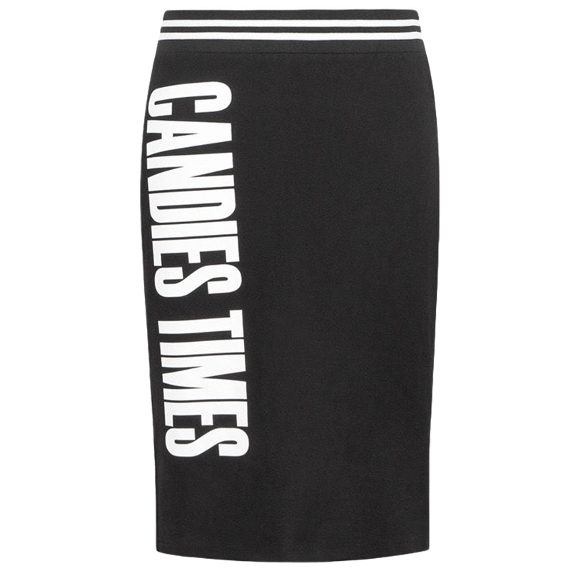 拉夏贝尔Candie’s秋季新通勤包臀裙显瘦小黑裙半身裙女30071065