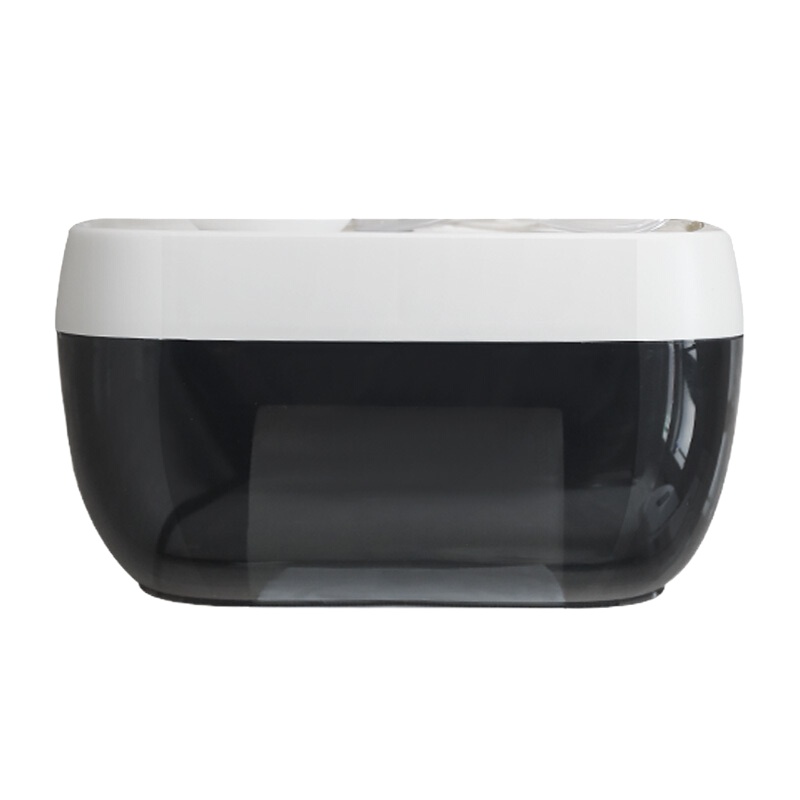 绿之源 洗手间黑白纸巾盒(大号) 免打孔厕所防水纸筒卫生间纸巾盒置物架抽纸纸巾架