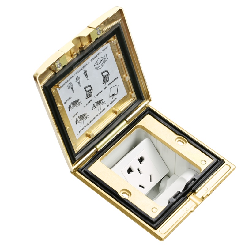 罗格朗(Legrand)地插座官方旗舰店TCL全铜防水无阻尼5五孔家用隐藏式地板地面地扦插座