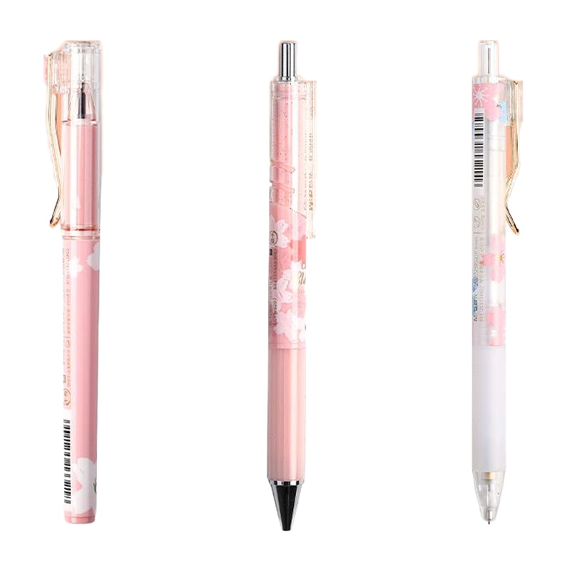 晨光(M&G)文具0.5mm黑色学生中性笔 樱花季限定水笔11支盒