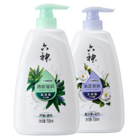 六神滋润系列沐浴露 750ml 两瓶装(清新滋润+清香爽肤) 750ML*2