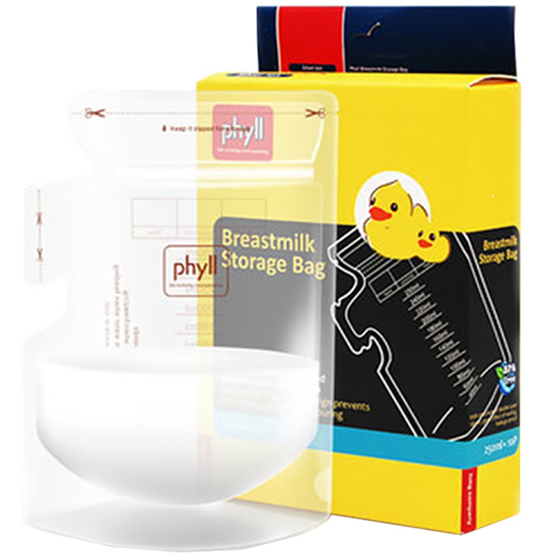 Phyll/必尔韩国进口 感温储奶袋母乳保鲜袋乳汁存储奶180ml(30片)