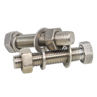 宁力(NLGS) M6*50全丝外六角不锈钢螺栓带螺母垫片/银色100套每包（单位：包）