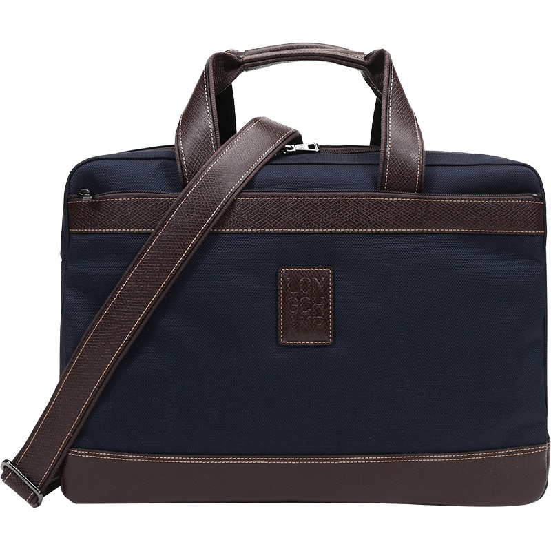 LONGCHAMP 珑骧 男士 BOXFORD系列织物配皮手提单肩斜挎包旅行包公文包 1487 080