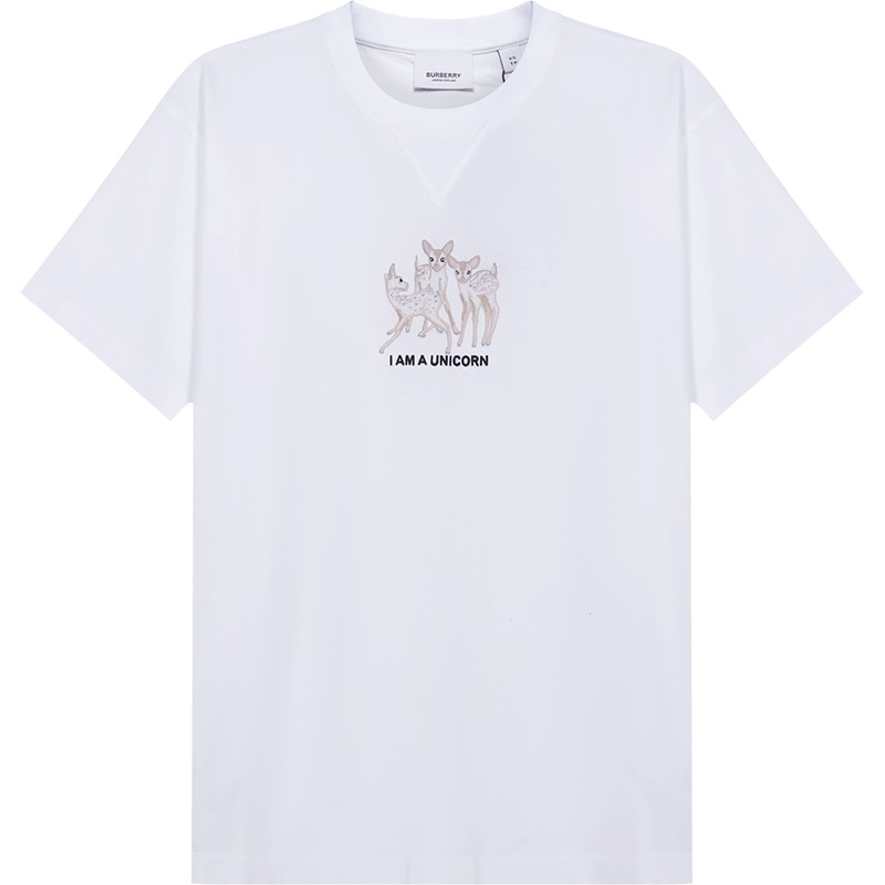 博柏利 BURBERRY 款棉质宽松版圆领短袖T恤80429841