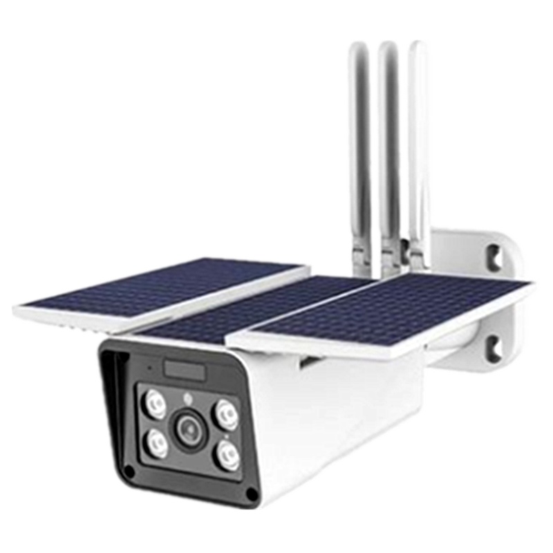 太阳能充电电池摄像头（ 128G内存）无网络监控器户外无线wifi手机远程 太阳能+4G监控网络