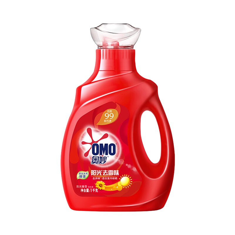奥妙阳光去霉味味洗衣液1KG 源自天然酵素【联合利华】