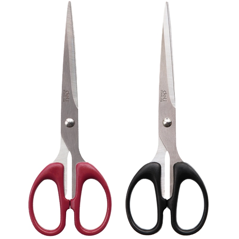 得力(deli) 6009办公剪纸刀 不锈钢剪刀 家用缝纫剪刀