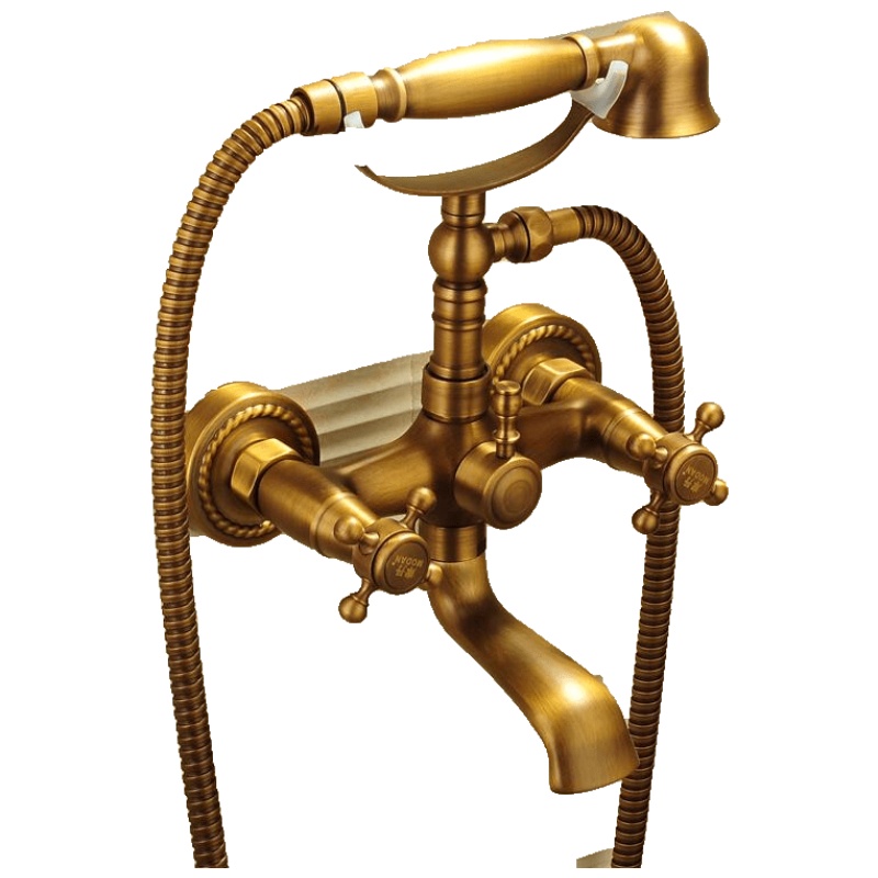 时尚家装摩丹 仿古全铜 浴缸龙头 淋浴龙头 浴室冷热水龙头 混水阀 三联 放心购安心抵