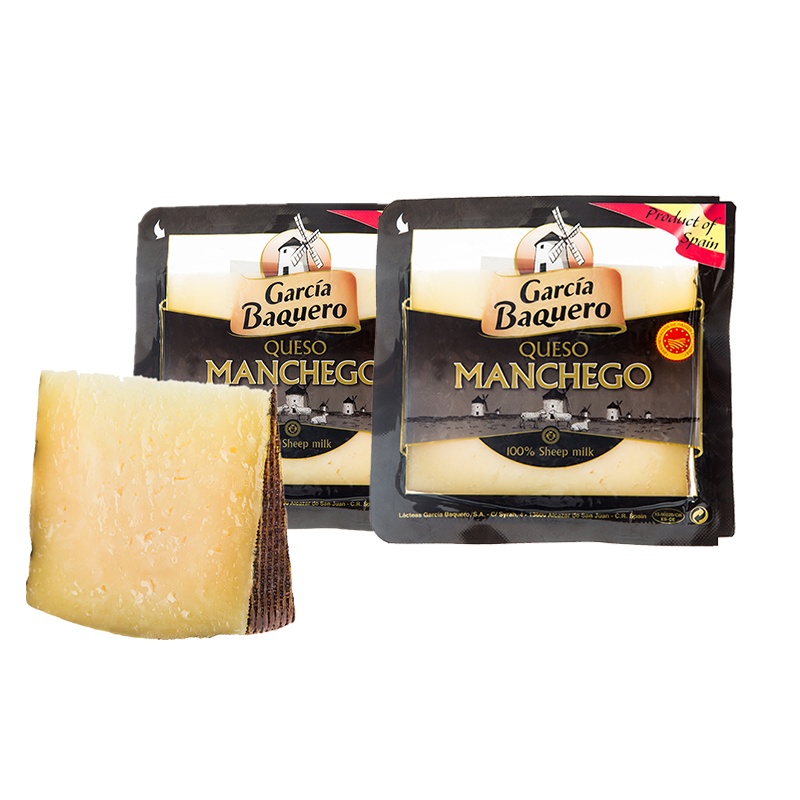 盖博 Garcia BaQuero 西班牙进口曼彻格干酪150g*2袋装 纯羊奶发酵