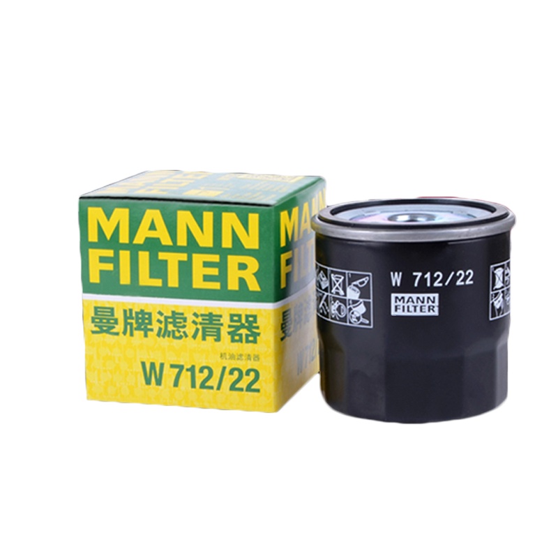 曼牌滤清器W712/22机油格滤芯适用凯越君威赛欧乐风乐骋GL8