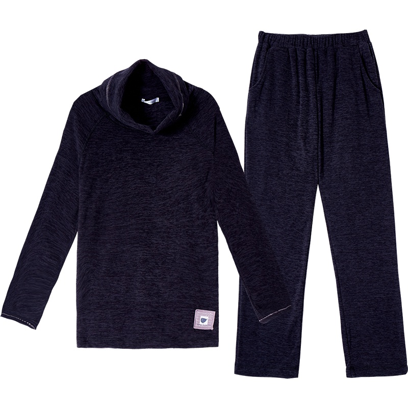 爱帝秋冬女士摇粒绒家居套抓绒休闲运动卫衣堆堆领外套