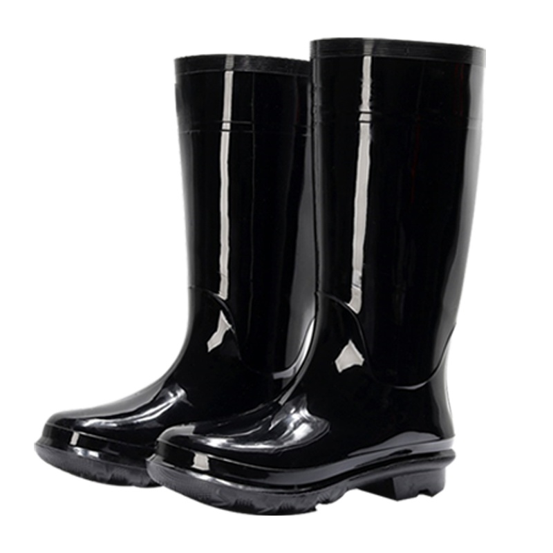 高筒防水雨鞋防滑耐磨耐酸碱劳保工地男雨靴【5双起售】