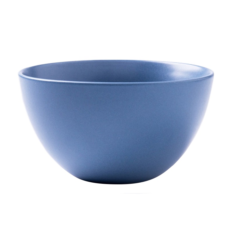 ijarl亿嘉创意北欧简约陶瓷饭碗家用餐具巴克4.5英寸饭碗蓝色