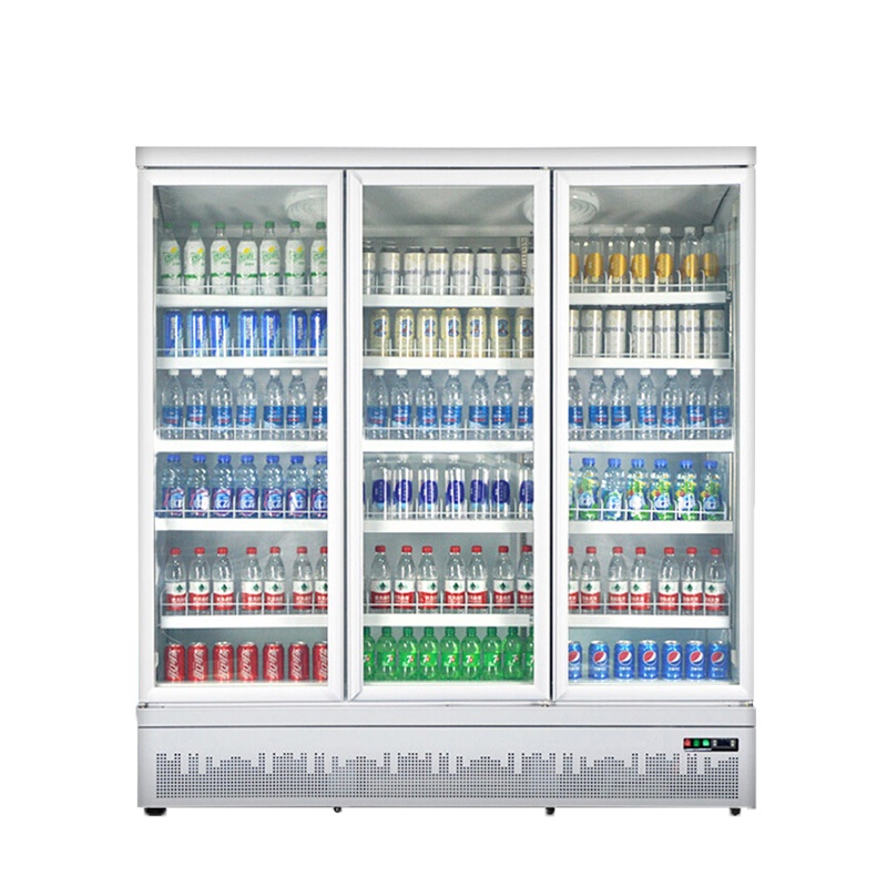 乐创(lecon)展示柜冷冻 饮料柜 下置大容积立式三门嵌入式便利店果蔬水果保鲜柜 LC-J-ZSD03