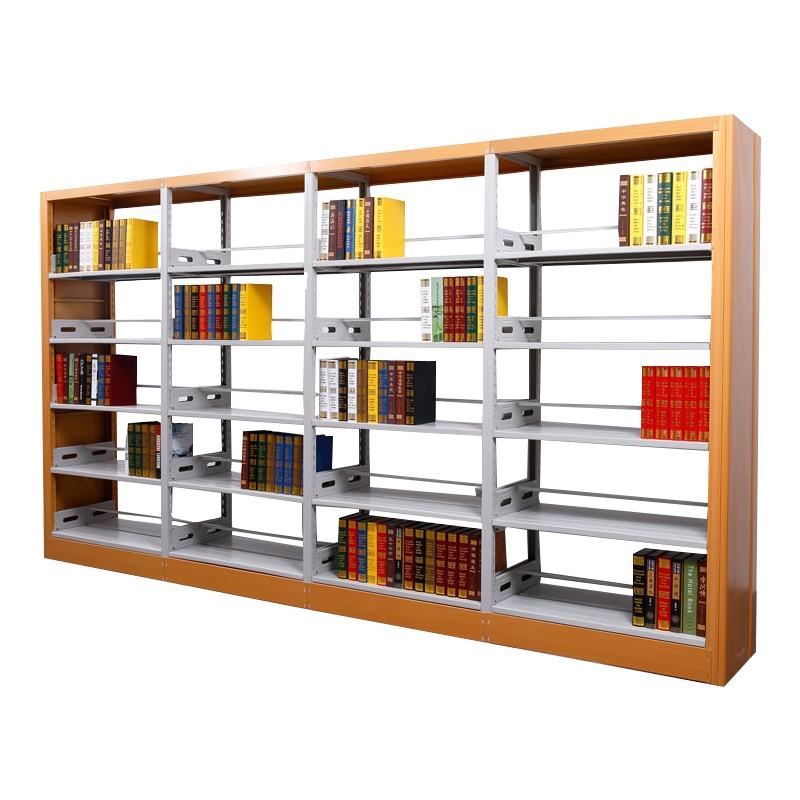永格钢制转印书架学校图书馆书店书籍室阅览室双面书架资料架一列4组5层