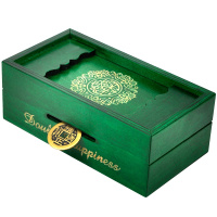 米米智玩 四喜魔盒创意解锁玩具 木质机关储存盒 减压解锁解套 双喜临门