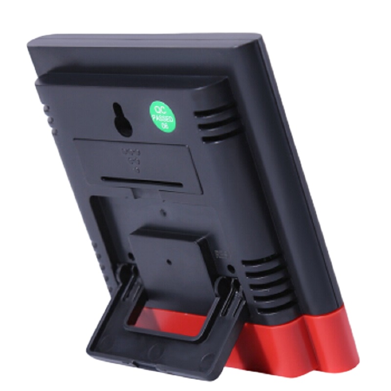 康普(COMMSCOPE AMC) 室内家用多功能电子干温湿度计 (黑色款)带日历时间闹钟 温湿度计单件装